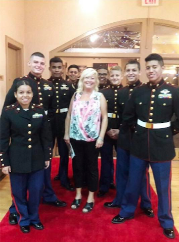 With Young Marines in St. Petersburg, FL at Heavendropt Event 2017