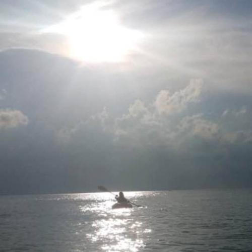 Kayaking on Lake Michigan